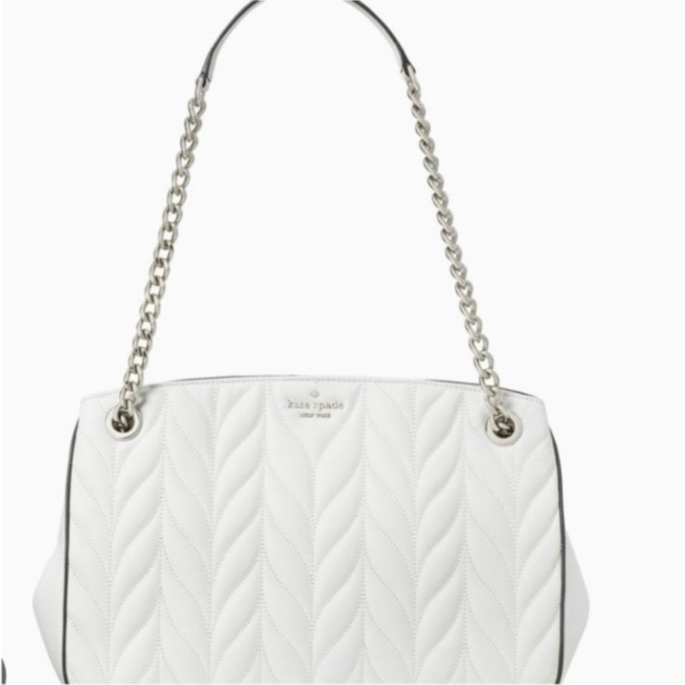NWOT Kate Spade Medium Convertible Medium Briar Lane Quilted Optic White  SET
